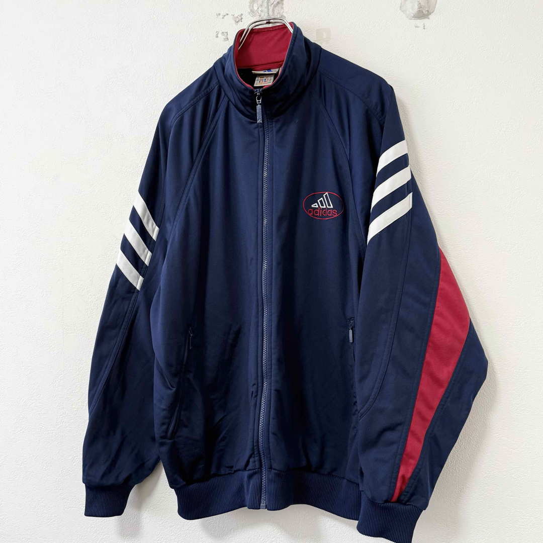 90s☆adidas/アディダス☆ジャージ☆レトロ☆ネイビー/紺赤白☆XL 90s☆adidas/アディダス☆ジャージ☆レトロ☆ネイビー/紺赤白☆XL