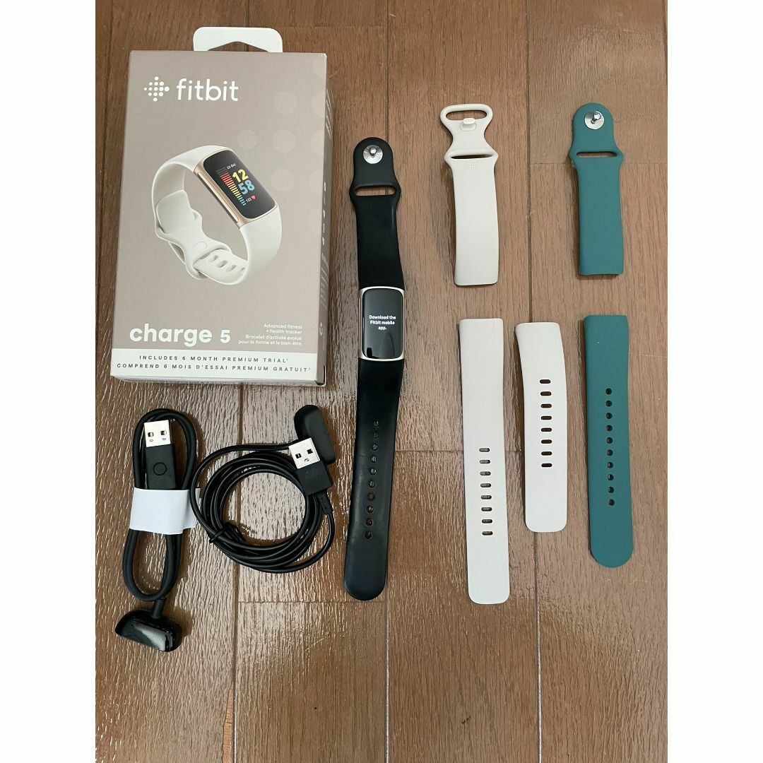 Fitbit - ★☆Fitbit Charge 5・ルナホワイト/ソフトゴールド（おまけ付）☆★