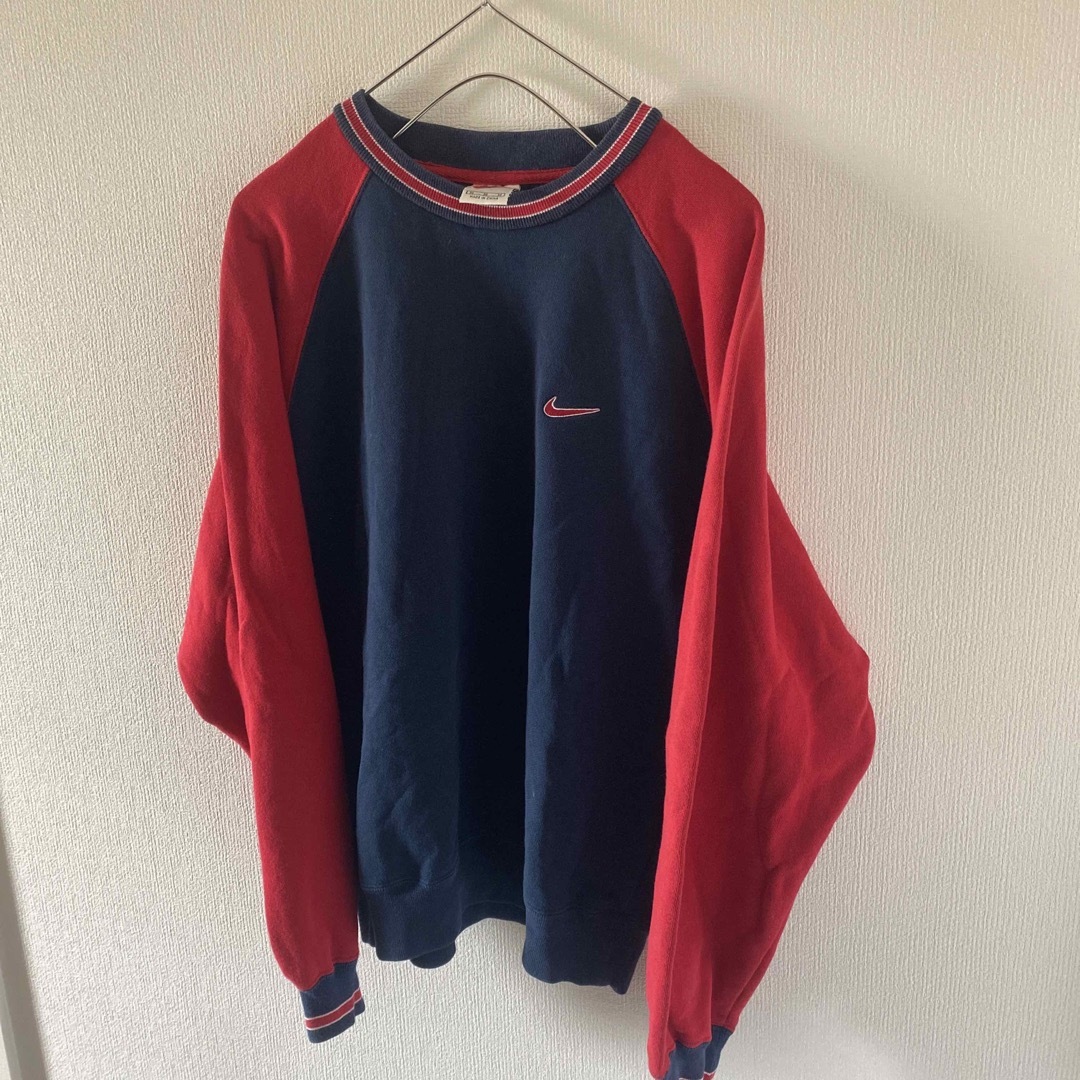 90s銀タグNIKEナイキスウェットトレーナーラグランネイビー 90s銀タグNIKEナイキスウェットトレーナーラグランネイビー