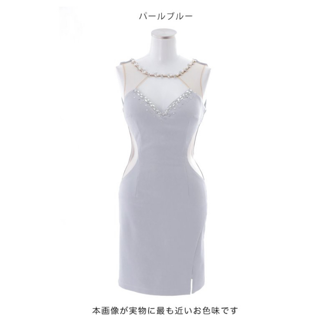 ビジューサイドシアーストレッチミニドレス/キャバドレス ビジューサイドシアーストレッチミニドレス/キャバドレス