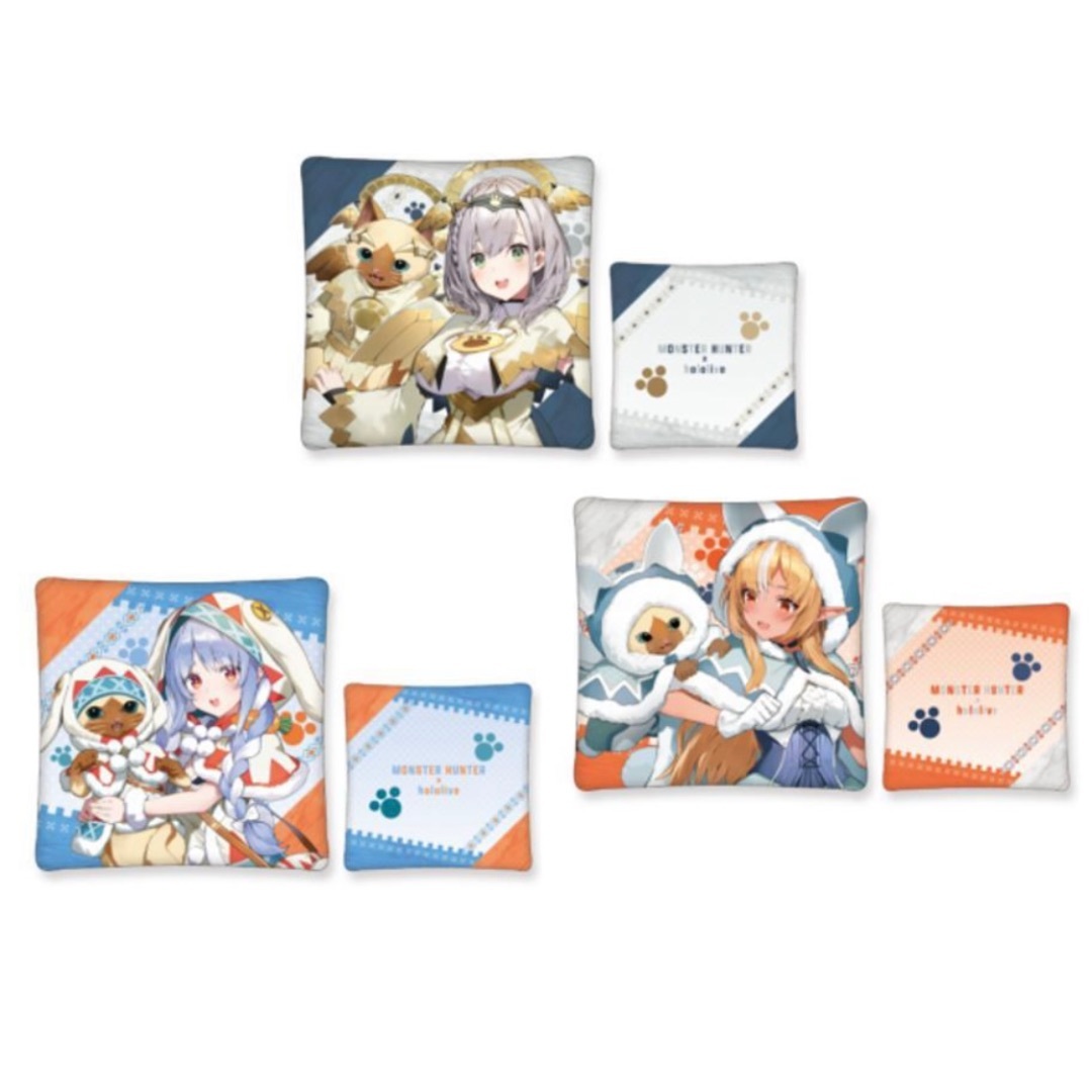 【カプコン限定】モンスターハンター×ホロライブ3期生 クッション 3種セット