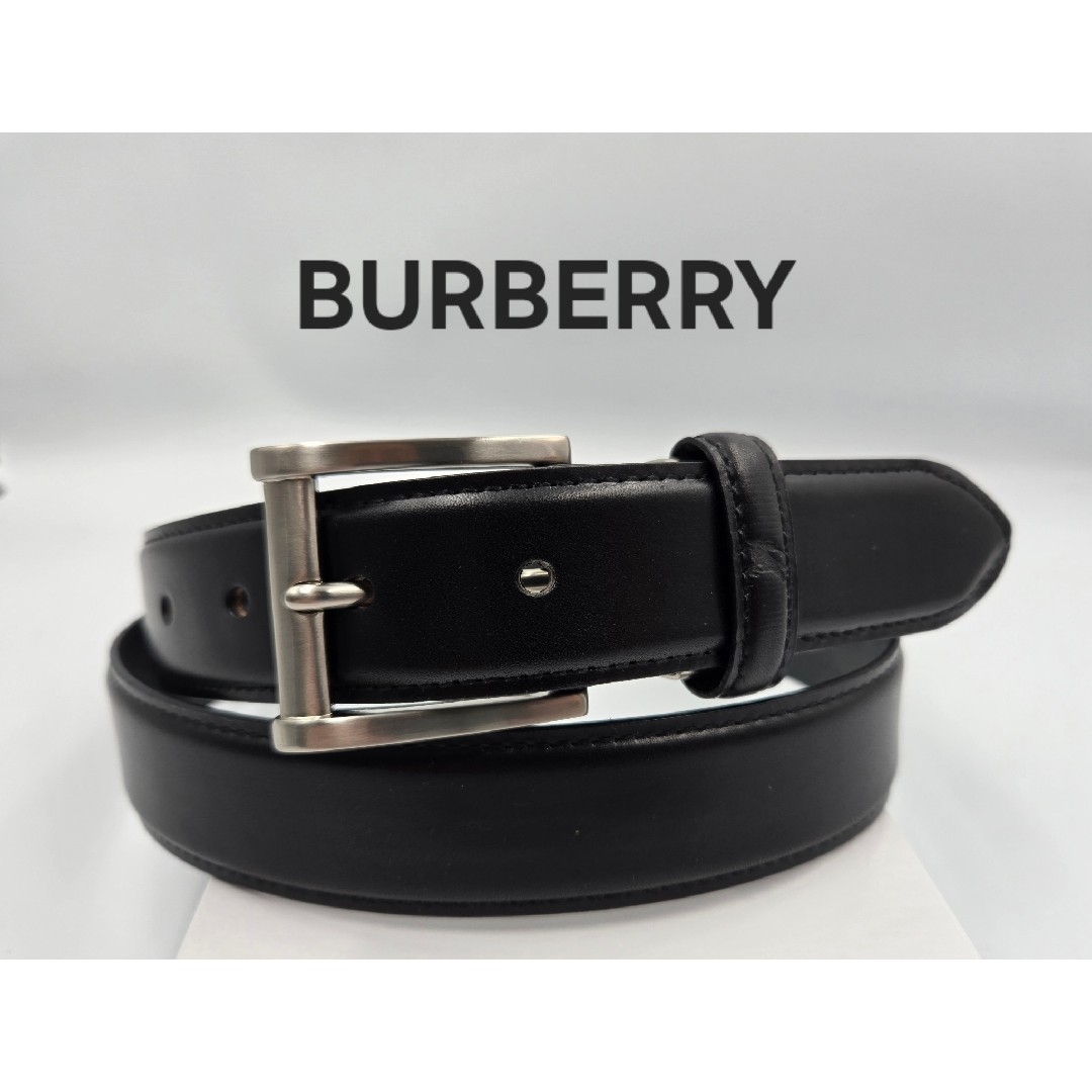 BURBERRY - 【BURBERRY】レザーベルト 黒 新品未使用 【B-91】の BURBERRY - 【BURBERRY】レザーベルト 黒 新品未使用 【B-91】の