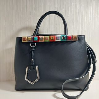 フェンディ(FENDI)のフェンディ プチトゥージュール 2wayバッグ レザー ブラック 8BH253(ハンドバッグ)