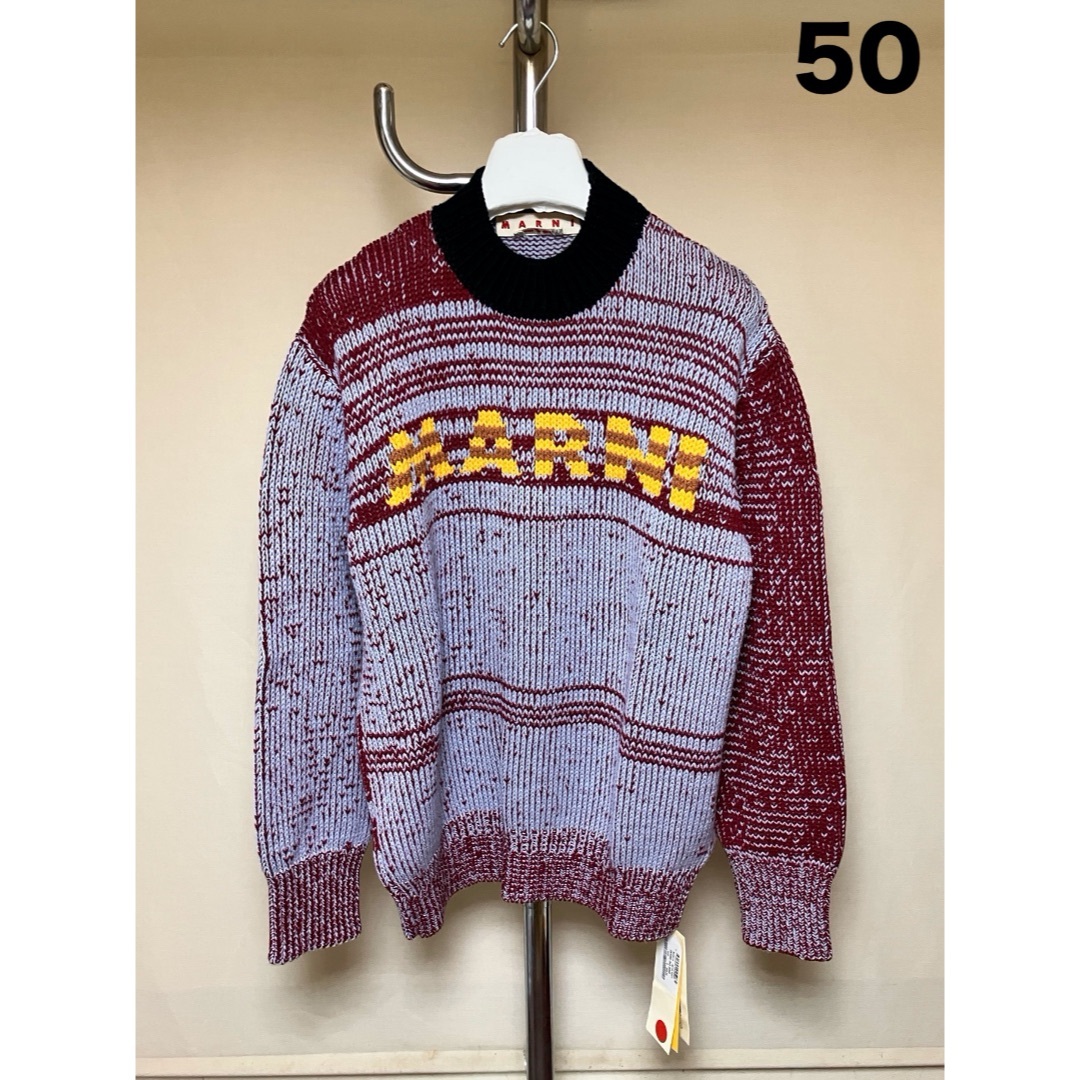 MARNI - 新品 50 23aw マルニ ブランドロゴニット ウールベース 赤 17287