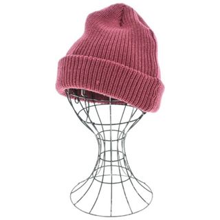 キジマタカユキ(KIJIMA TAKAYUKI)のKIJIMA TAKAYUKI ニットキャップ・ビーニー - ピンク 【古着】【中古】(ニット帽/ビーニー)