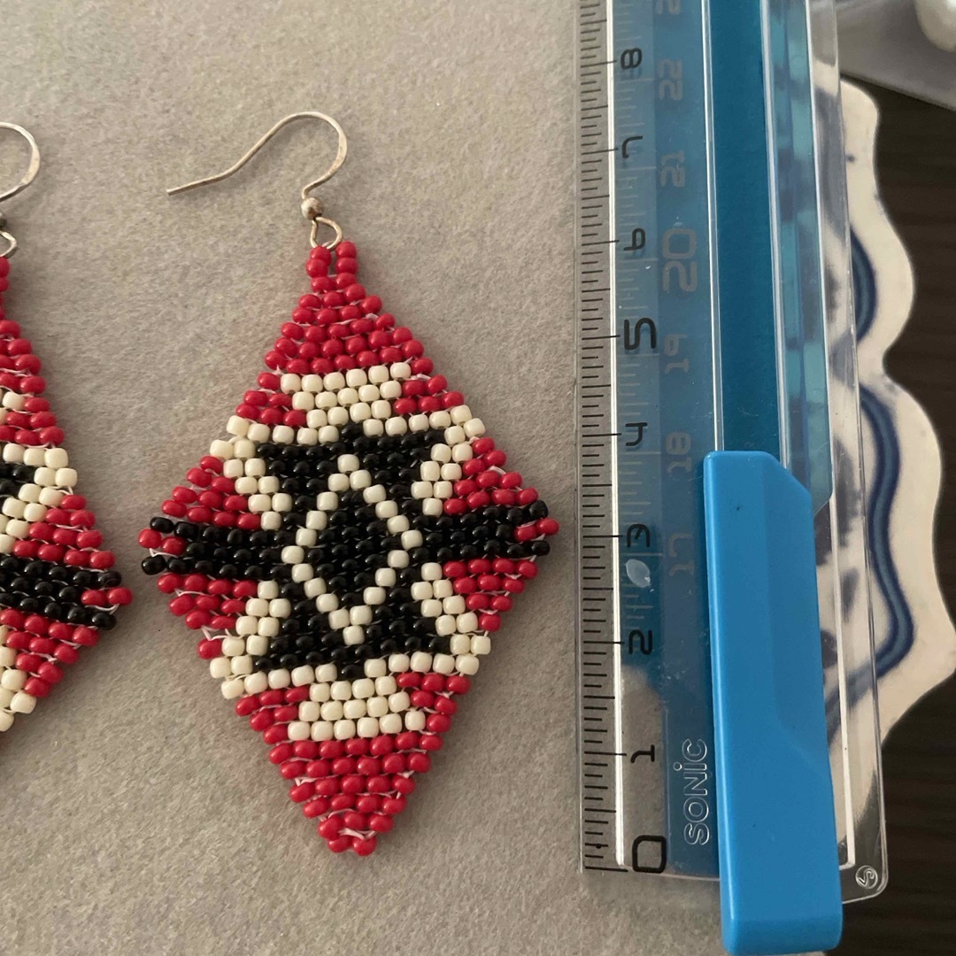 ハンドメイド　ビーズピアス ハンドメイドのアクセサリー(ピアス)の商品写真