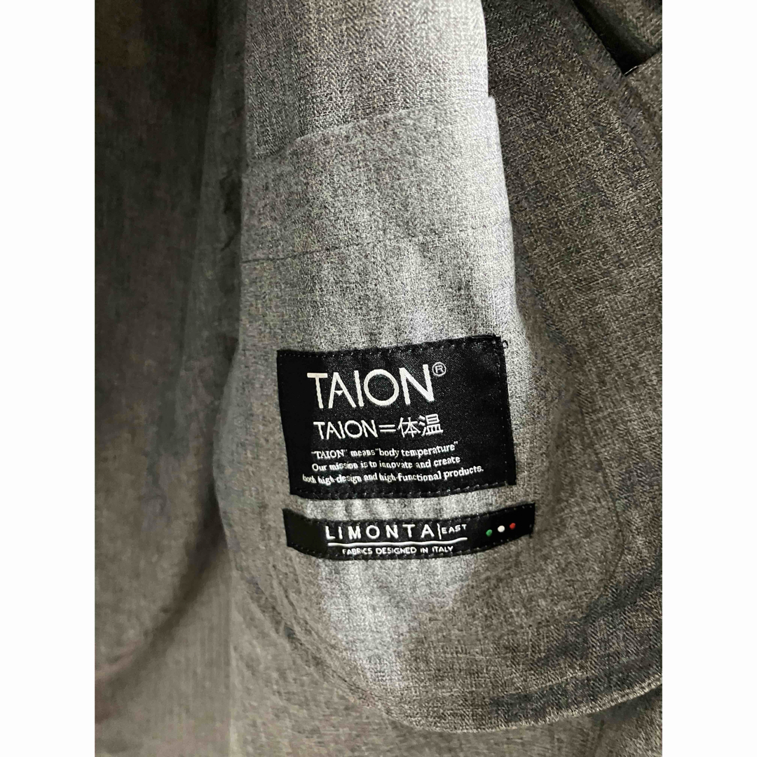 TAION】別注CR ステンカラーコート(インナーダウン付)グレー L TAION】別注CR ステンカラーコート(インナーダウン付)グレー L