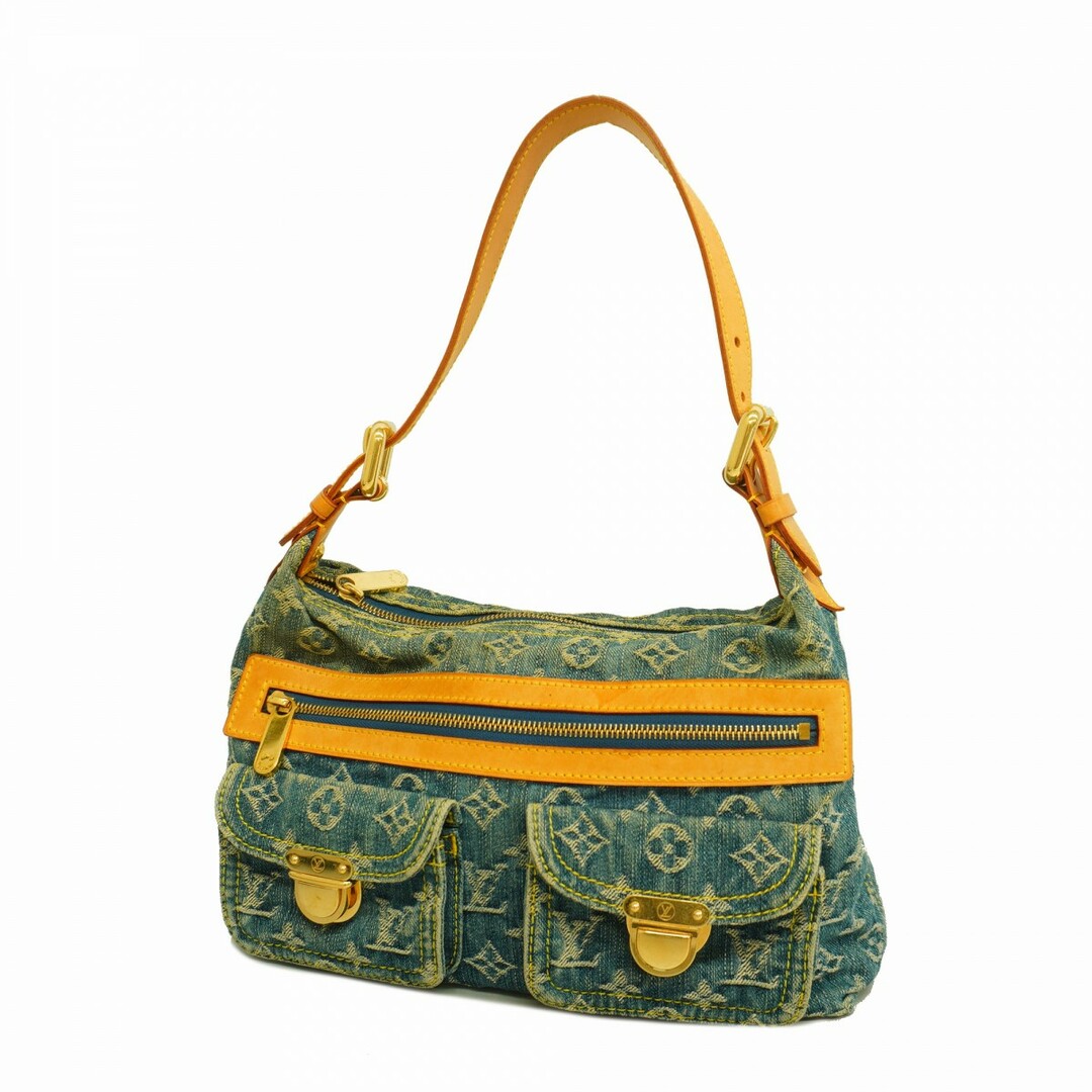 LOUIS VUITTON - ★SALE【5ab1372】ルイヴィトン ショルダーバッグ モノグラム・デニム バギーPM M95049 ブルー【中古】レディース