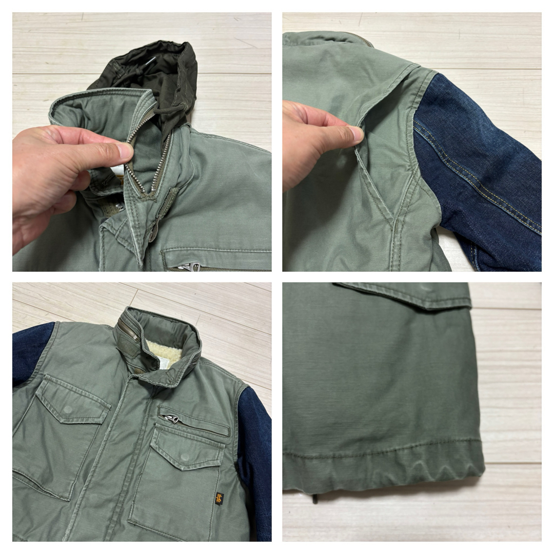 ALPHA INDUSTRIES - コラボ□ALPHA Lee□M65 デニム切替 ALPHA INDUSTRIES - コラボ□ALPHA Lee□M65 デニム切替