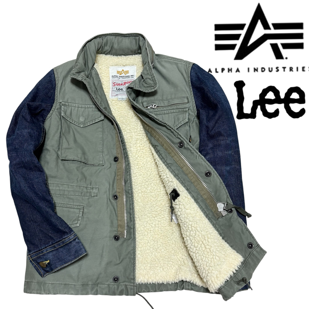 ALPHA INDUSTRIES - コラボ□ALPHA Lee□M65 デニム切替 ALPHA INDUSTRIES - コラボ□ALPHA Lee□M65 デニム切替