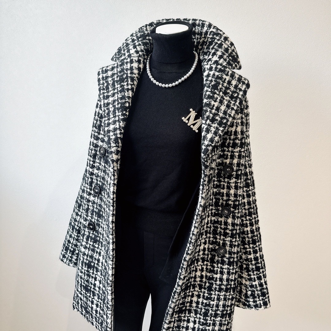S Max Mara - S MAXMARA マックスマーラ ツイード ウール コート S Max Mara - S MAXMARA マックスマーラ ツイード ウール コート