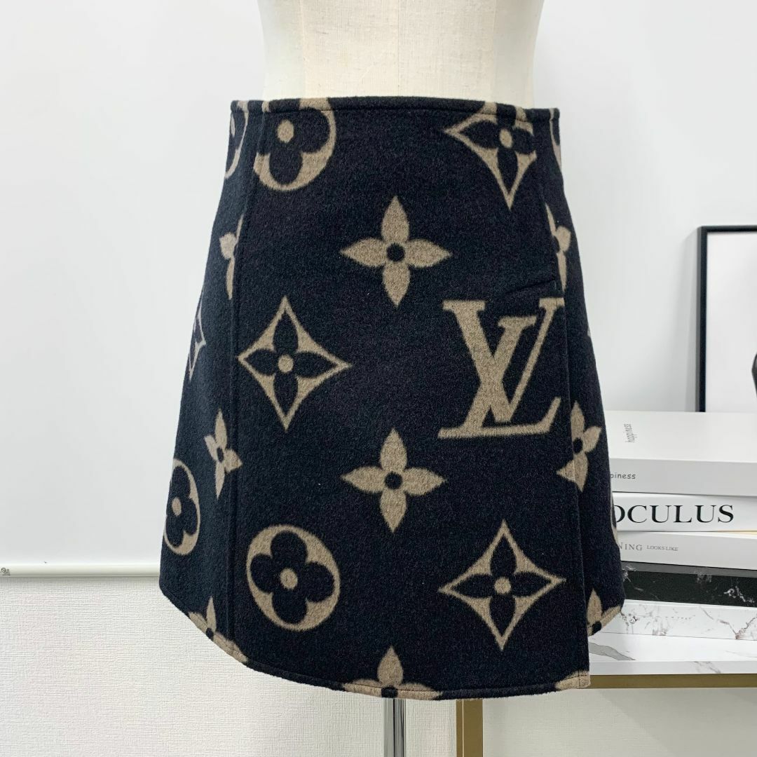 LOUIS VUITTON ルイヴィトン モノグラムウールスカート