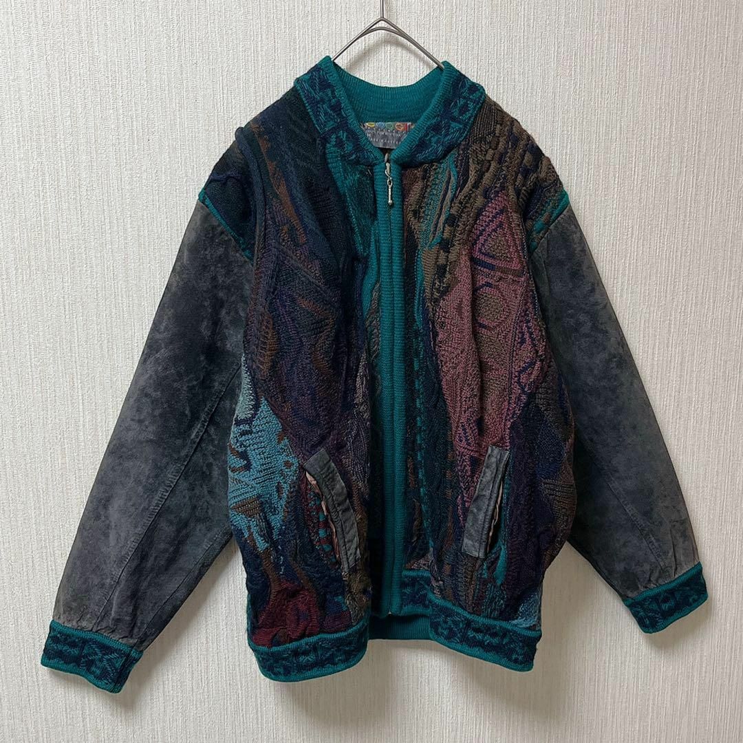 COOGI - 希少 COOGI クージー 3Dニットジャケット スウェード COOGI - 希少 COOGI クージー 3Dニットジャケット スウェード