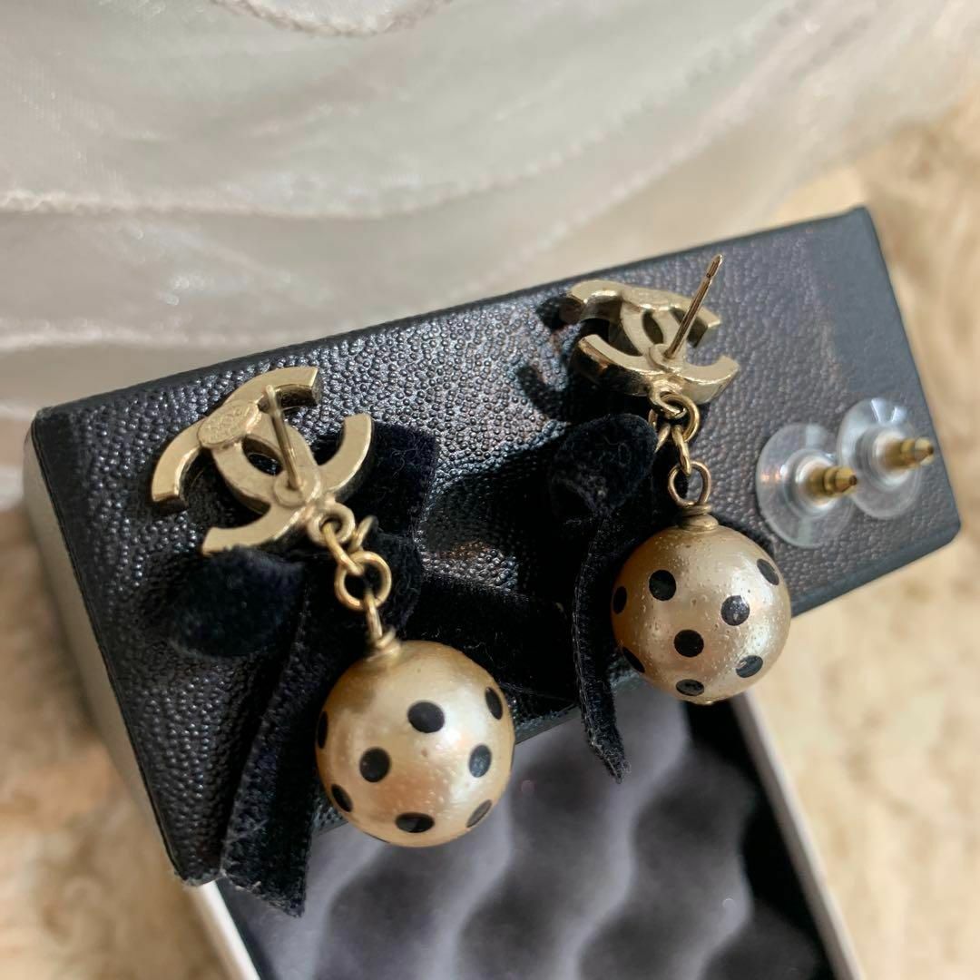 CHANEL - 超美品☆CHANEL 07C ピアス ココマーク サテンリボン CHANEL - 超美品☆CHANEL 07C ピアス ココマーク サテンリボン