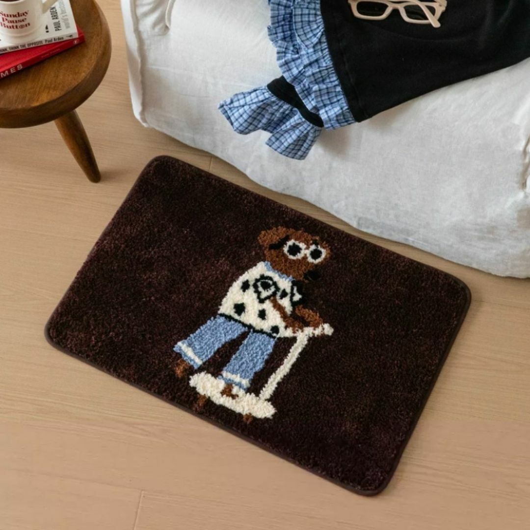 ZARA HOME(ザラホーム)のMoreover アート サングラス犬柄 ミニラグ マット カーペット インテリア/住まい/日用品のラグ/カーペット/マット(ラグ)の商品写真
