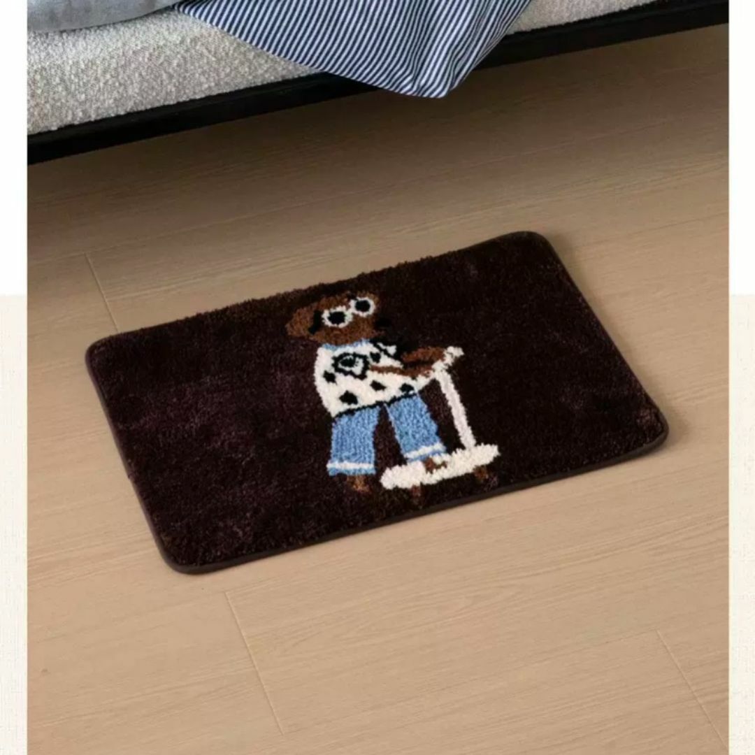 ZARA HOME - Moreover アート サングラス犬柄 ミニラグ マット ZARA HOME - Moreover アート サングラス犬柄 ミニラグ マット