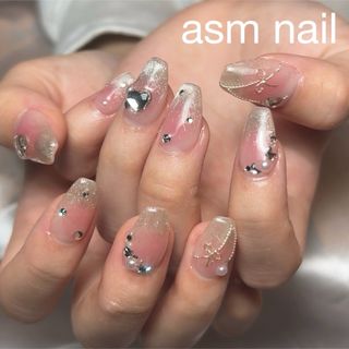 ネイルチップ ジェルネイル チークネイル　マグネットネイル　asmnail(つけ爪/ネイルチップ)