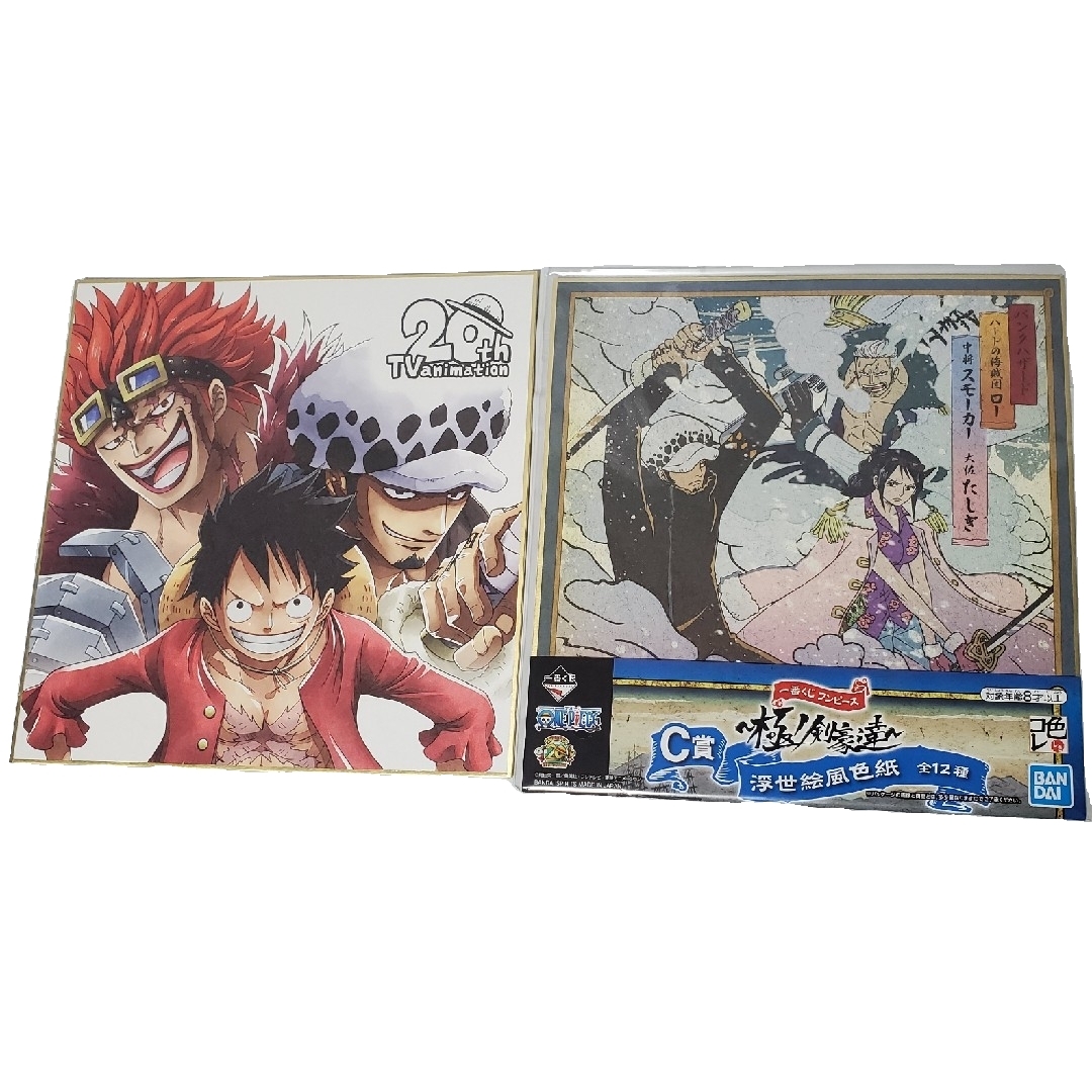 ONE PIECE(ワンピース)のONE PIECE ロー キッド ルフィ たしぎ スモーカー 色紙 セット エンタメ/ホビーのおもちゃ/ぬいぐるみ(キャラクターグッズ)の商品写真