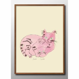 15423■A3 アート ポスター『アンディ・ウォーホル　猫　ネコ』絵画 マット(その他)