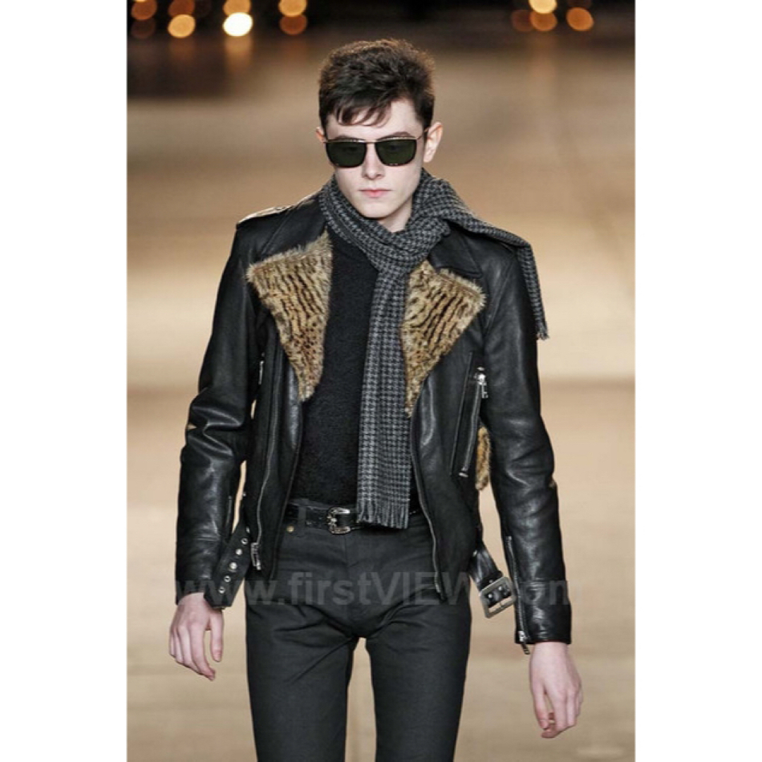 SAINT LAURENT - 14AW サンローランパリ モスグリーン モヘア SAINT LAURENT - 14AW サンローランパリ モスグリーン モヘア