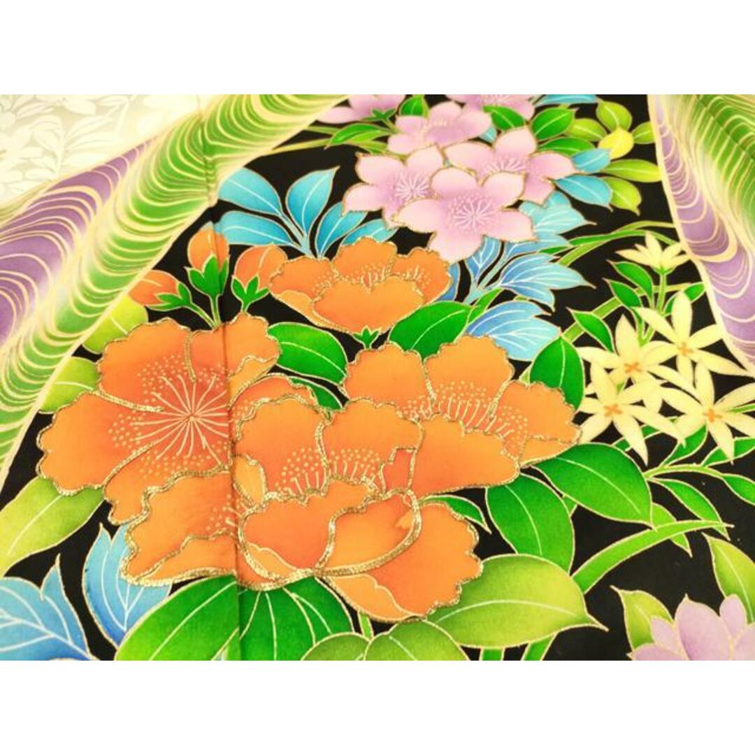 人気! 豪華 振袖 総絞り 黒×黒 草花文 駒刺繍 振袖フルセット 成人 人気! 豪華 振袖 総絞り 黒×黒 草花文 駒刺繍 振袖フルセット 成人