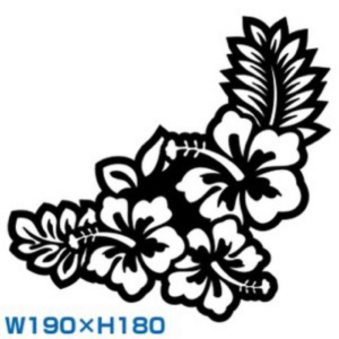 ALBA ROSA(アルバローザ)のカッティングステッカーカッティングシールサーフィンサーファーハイビスカスハワイ 自動車/バイクの自動車(車外アクセサリ)の商品写真