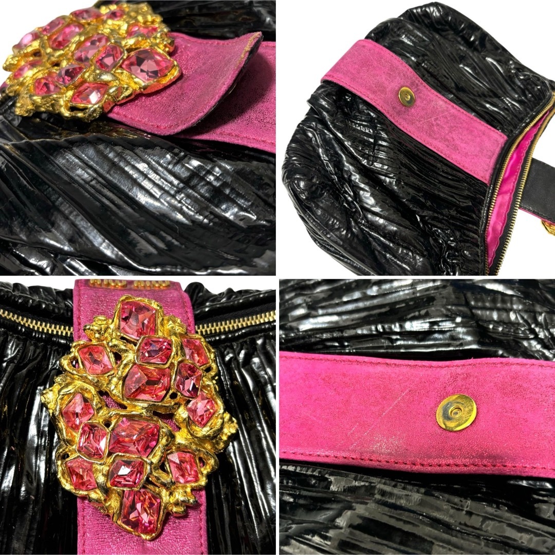 希少 miu miu ミュウミュウ クリスタル ビジュー フラップ