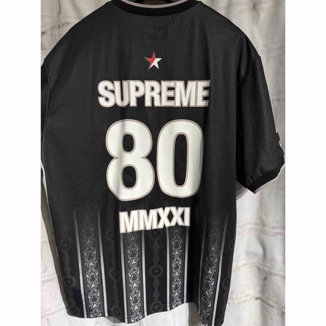 Supreme Arabic Logo Soccer Jersey Black Supreme Arabic Logo Soccer Jersey Black