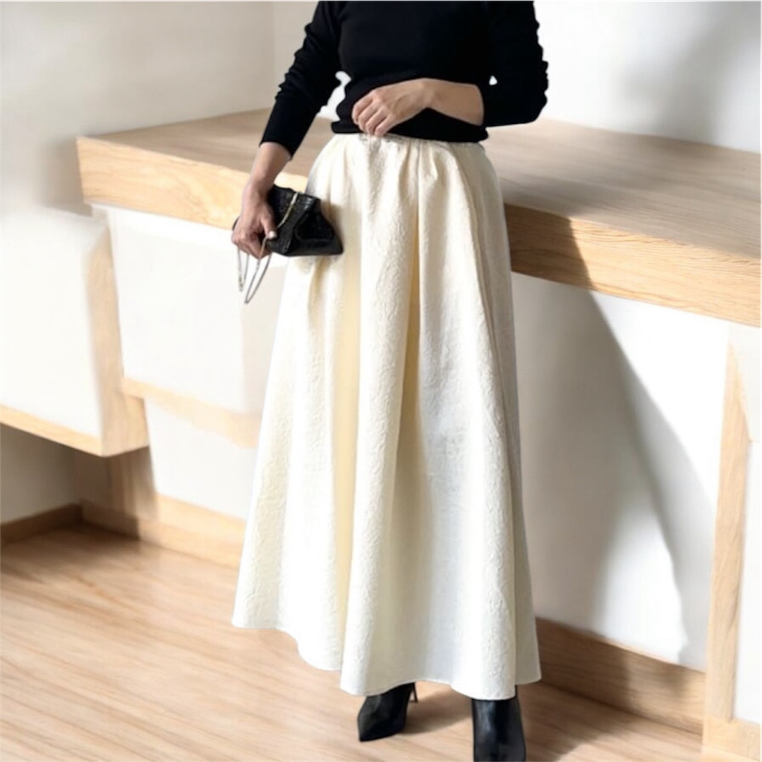 Whim Gazette - 【美品】the pause ウィムガゼット ジャガードフレアスカート23AW
