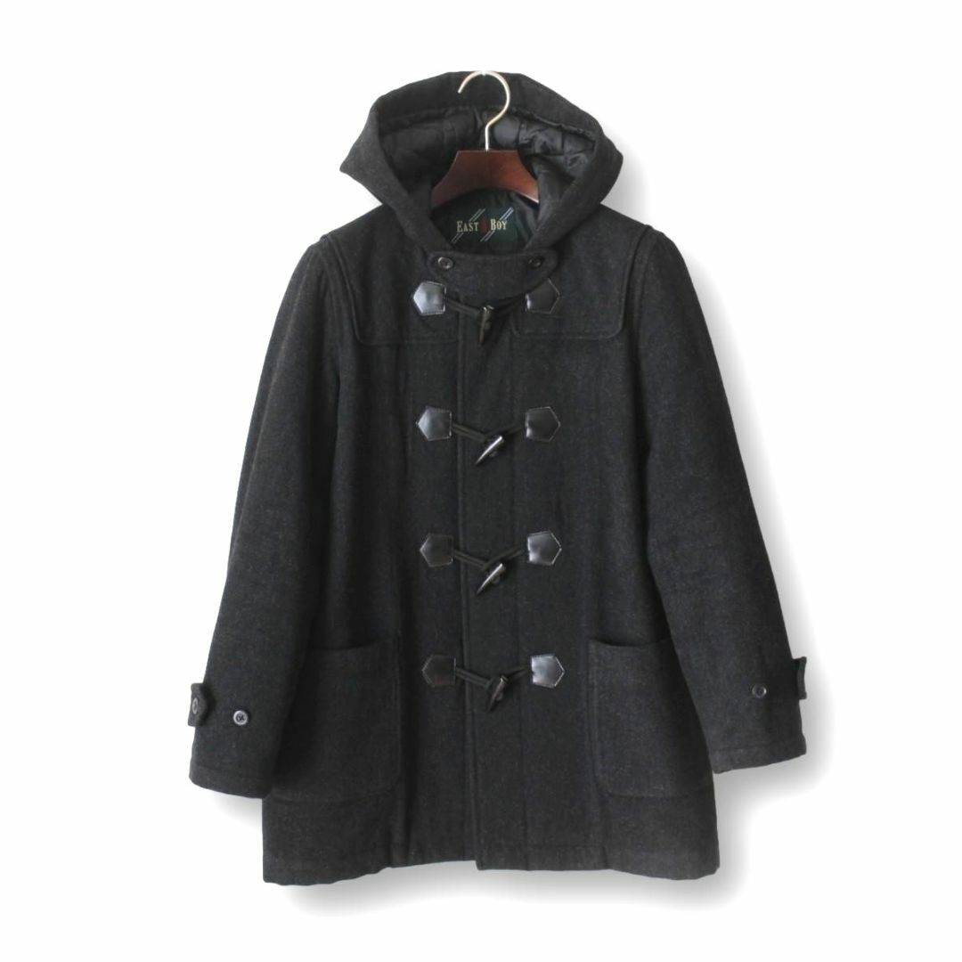 EASTBOY School - 46【美品】イーストボーイ ダッフルコート 11 ダークグレー L 裏中綿キルト