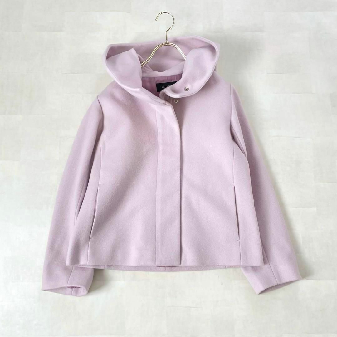 アンタイトル 小顔みえ◇ビッグカラーショートウールコート アンタイトル 小顔みえ◇ビッグカラーショートウールコート