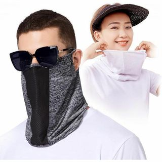 バラクラバ 夏用 ネックウォーマー 目出し帽 日焼け予防 紫外線対策(ネックウォーマー)