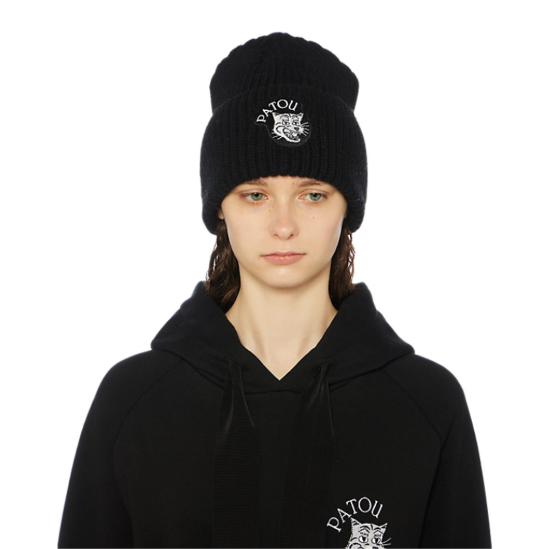 PATOU オニツカタイガー BEANIE black パトゥ ビーニー 黒 PATOU オニツカタイガー BEANIE black パトゥ ビーニー 黒