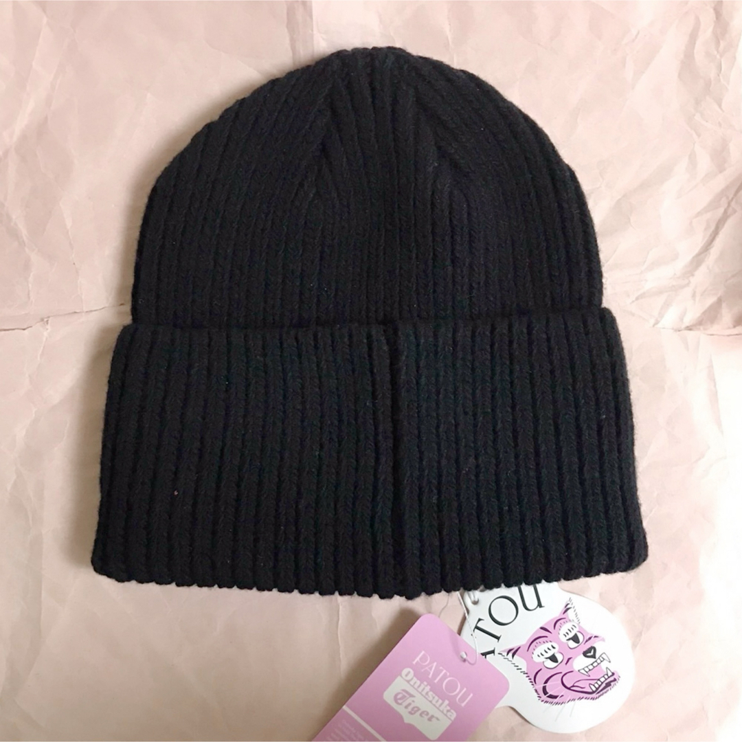 PATOU オニツカタイガー BEANIE black パトゥ ビーニー 黒 PATOU オニツカタイガー BEANIE black パトゥ ビーニー 黒