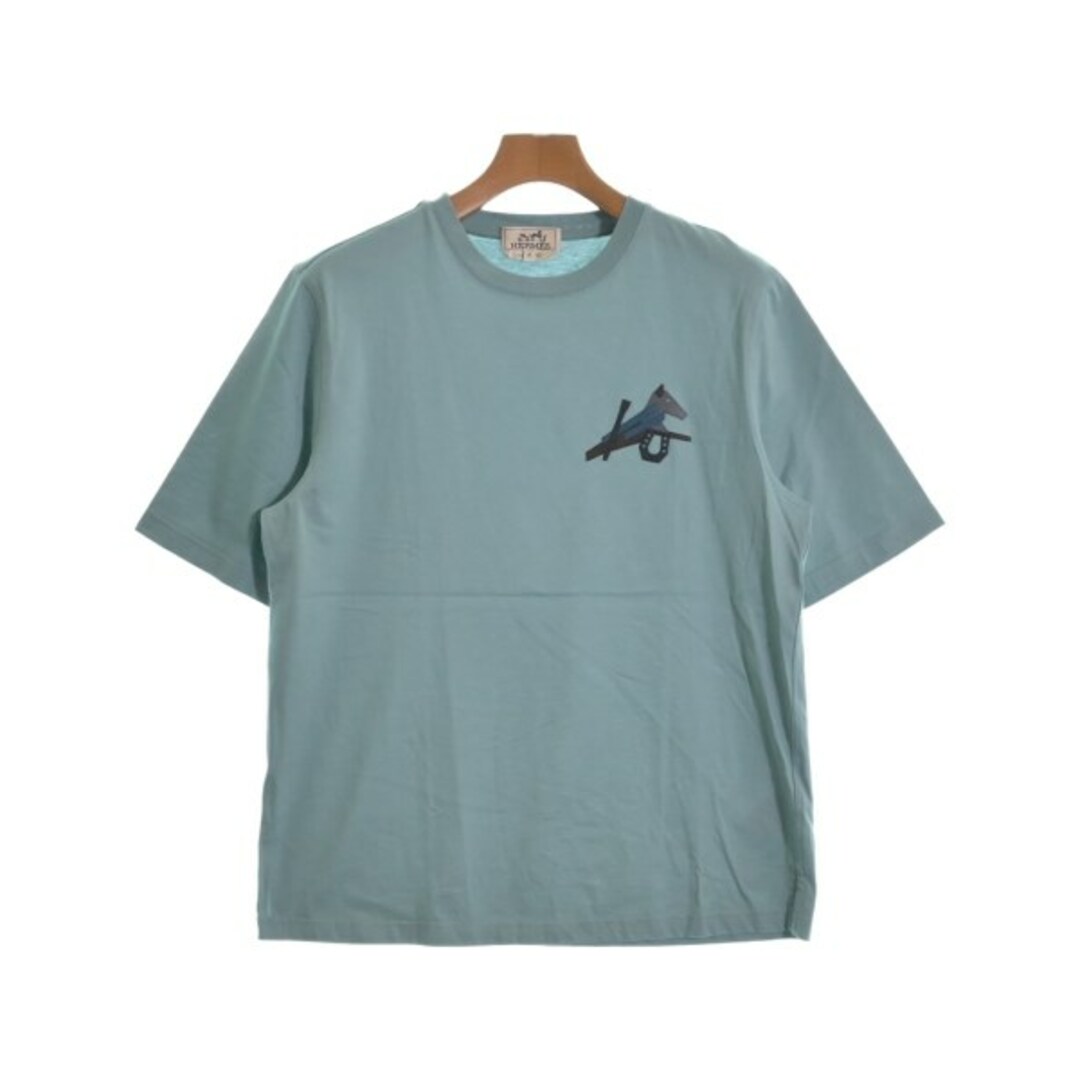 HERMES エルメス Tシャツ・カットソー XS 青緑 【古着】 HERMES エルメス Tシャツ・カットソー XS 青緑 【古着】