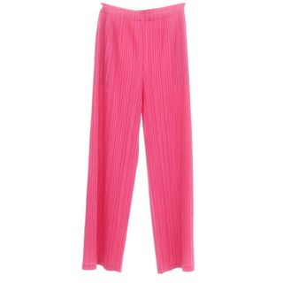 【中古】プリーツプリーズ PLEATS PLEASE 2024年秋冬 プリーツ イージーパンツ ブライトピンク【サイズ表記なし（L位）】【レディース】(その他)