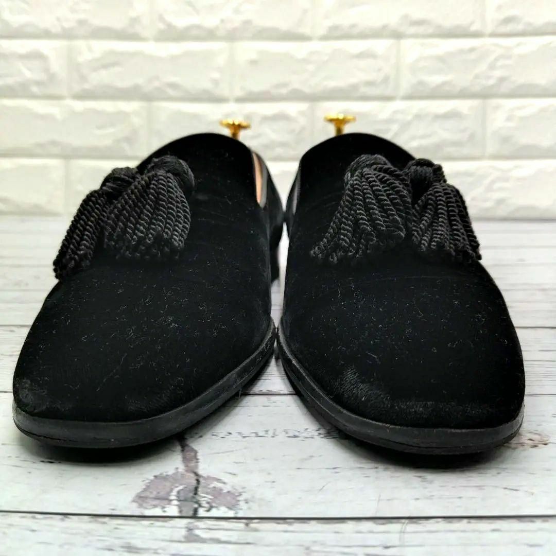 JIMMY CHOO ジミーチュウ 26 タッセルローファー 黒 ベロア JIMMY CHOO ジミーチュウ 26 タッセルローファー 黒 ベロア