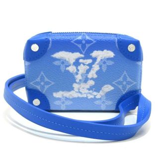 ルイヴィトン(LOUIS VUITTON)のLOUIS VUITTON(ルイヴィトン) 財布 LVクラウズ美品  ソフトトランクネックレスウォレット M45440 ブルー×白 ショルダーウォレット(財布)