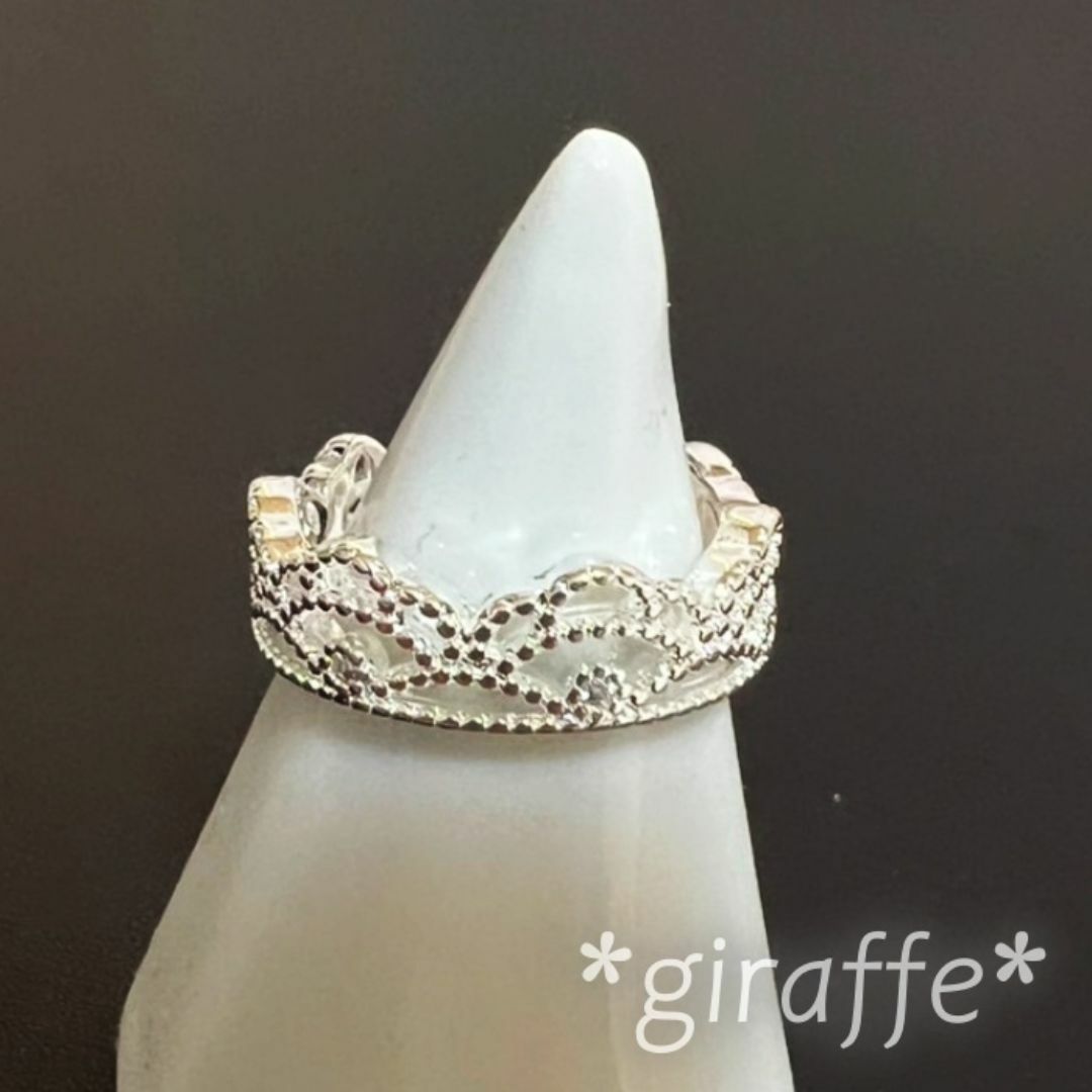 A848 匿名配送 指輪 レディース リング シルバー s925 レース レディースのアクセサリー(リング(指輪))の商品写真