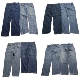 古着卸 まとめ売り カーハート Carhartt デニム パンツ 8枚セット (メンズ 38 /36 ) インディゴブルー ライトブルー 中古 古着 MX8445(その他)