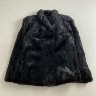 サガミンク　毛皮コート　SAGA MINK　ミンクファー　上質　金サガ　黒