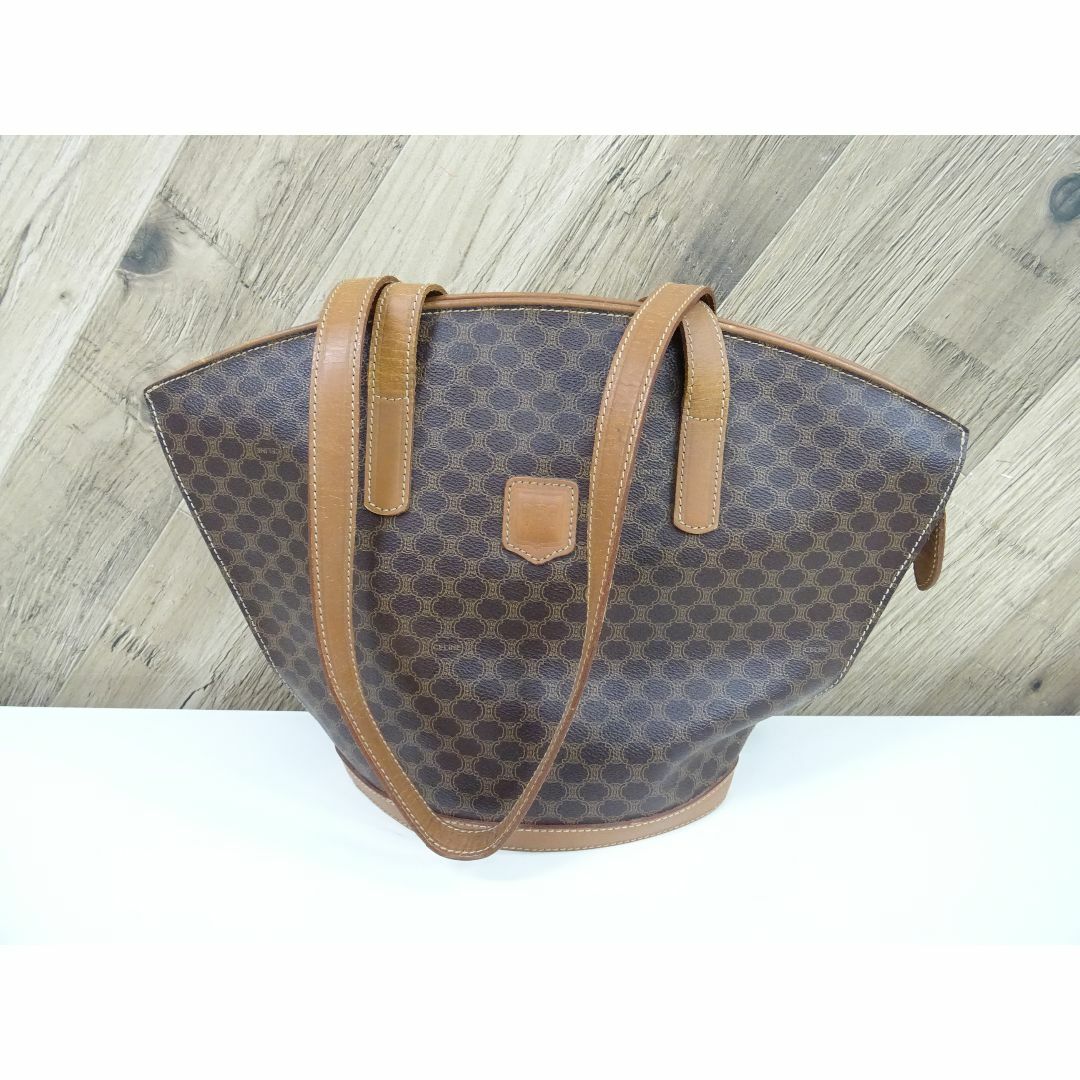 CELINE - 三097 / CELINE マカダム柄 トートバッグ PVC レザー