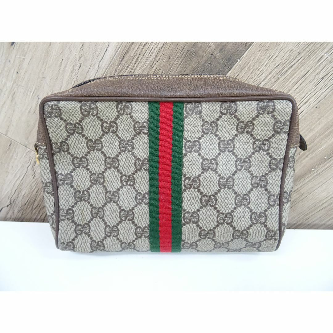 GUCCI - 三099 / GUCCI GG柄 クラッチバッグ PVC レザー シェリーライン