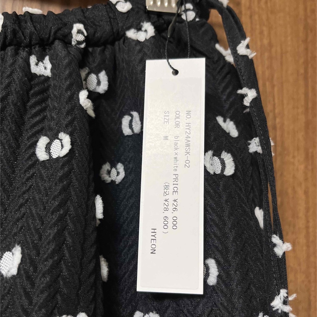 HYEON ヘヨン jacquard skirt / black × white HYEON ヘヨン jacquard skirt / black × white