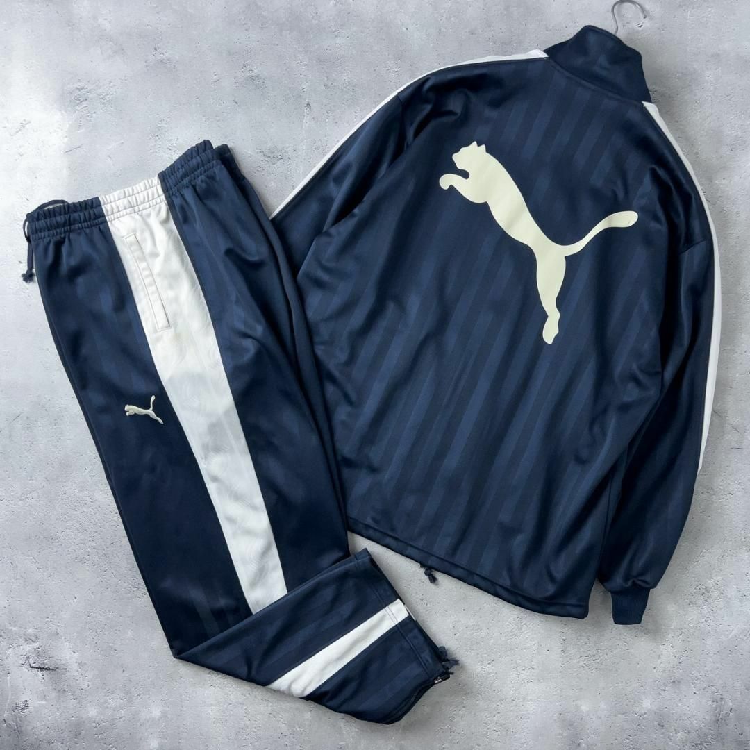 【SALE/55%OFF】 PUMA ジャージ セットアップ L-O ネイビー シャドーストライプ 廃盤 プーマ