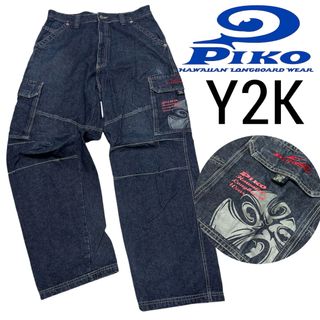 PIKO - 【PIKO】ピコ 極太 カーゴ ワイドデニムパンツ バギー ロゴ刺繍/XLサイズの通販 by MK-Vintage |ピコならラクマ PIKO - 【PIKO】ピコ 極太 カーゴ ワイドデニムパンツ バギー ロゴ刺繍/XLサイズの通販 by MK-Vintage |ピコならラクマ