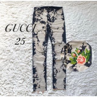 GUCCI - 希少◇GUCCI グッチ ランウェイ フラワー刺繍 ブリーチ GUCCI - 希少◇GUCCI グッチ ランウェイ フラワー刺繍 ブリーチ