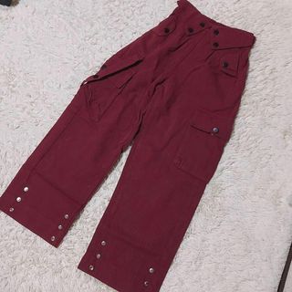 子供服 バーガンディ カーゴパンツ 130 おしゃれ レッド キッズ カジュアル(パンツ/スパッツ)