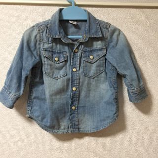 ベビーギャップ(babyGAP)の美品 baby gap デニムシャツ(シャツ/カットソー)