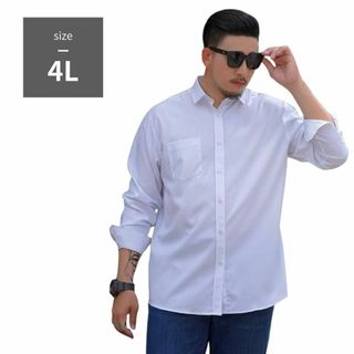 bluefeel シャツ メンズ 長袖 大きいサイズ シャツ ビジネス 4L(シャツ)
